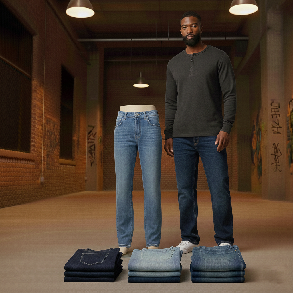AI generated straight fit jeans