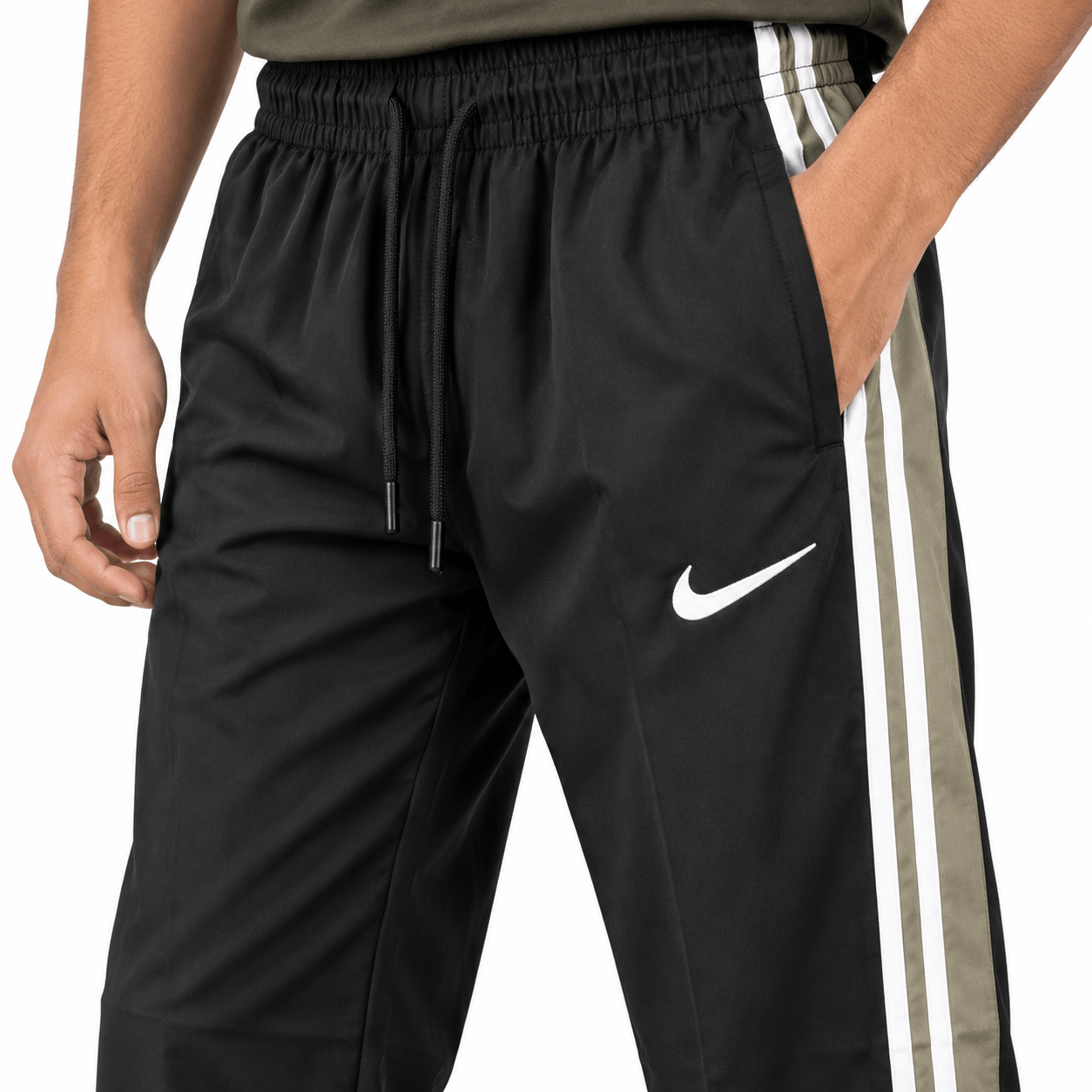 Men's Black Track Pant with Side Stripes – Night Wear Lower