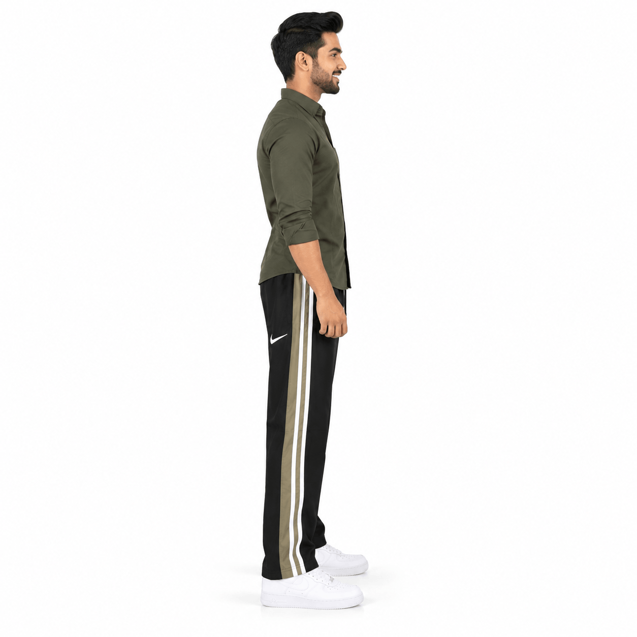 Men's Black Track Pant with Side Stripes – Night Wear Lower - Image 4